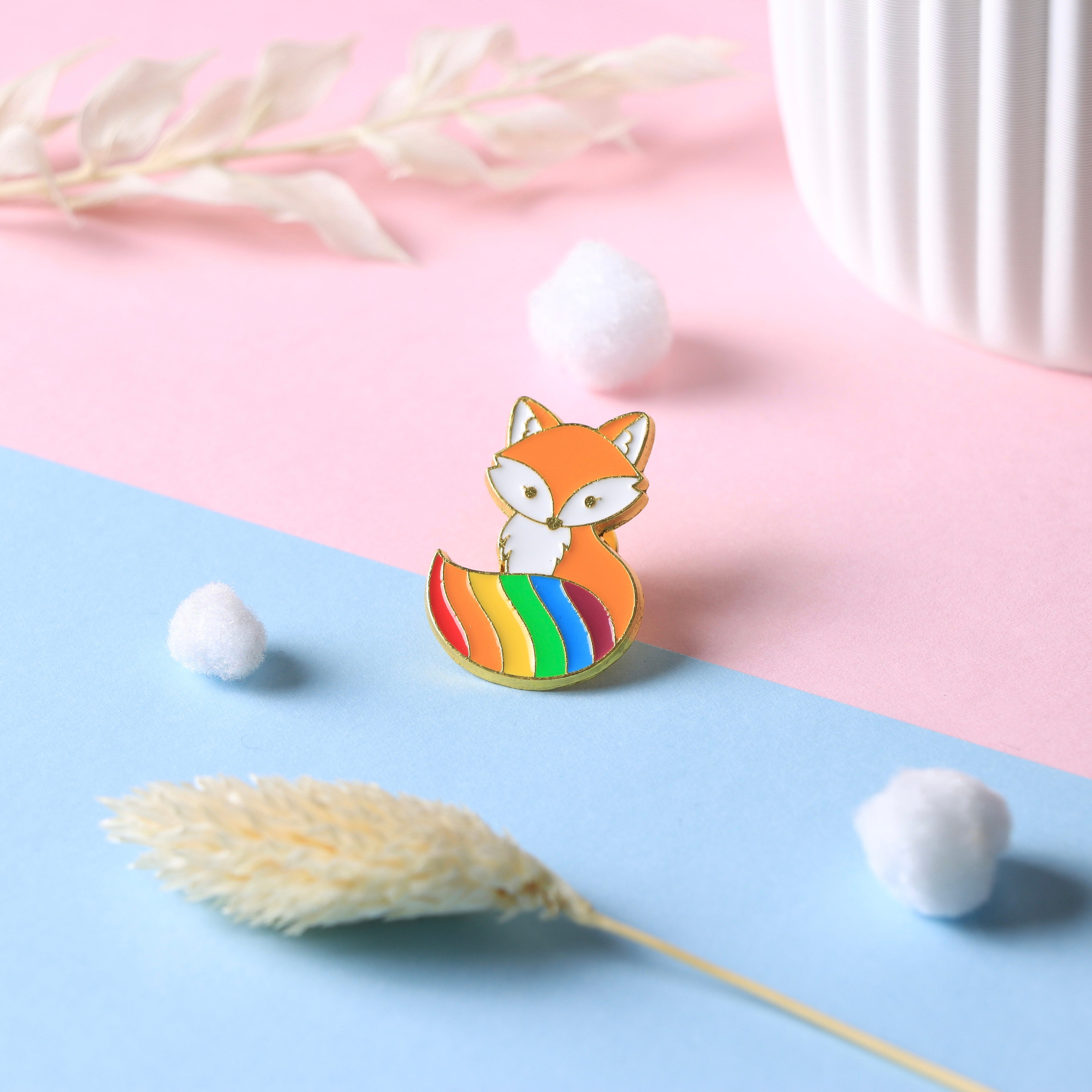 Regenbogen Fuchs Pin