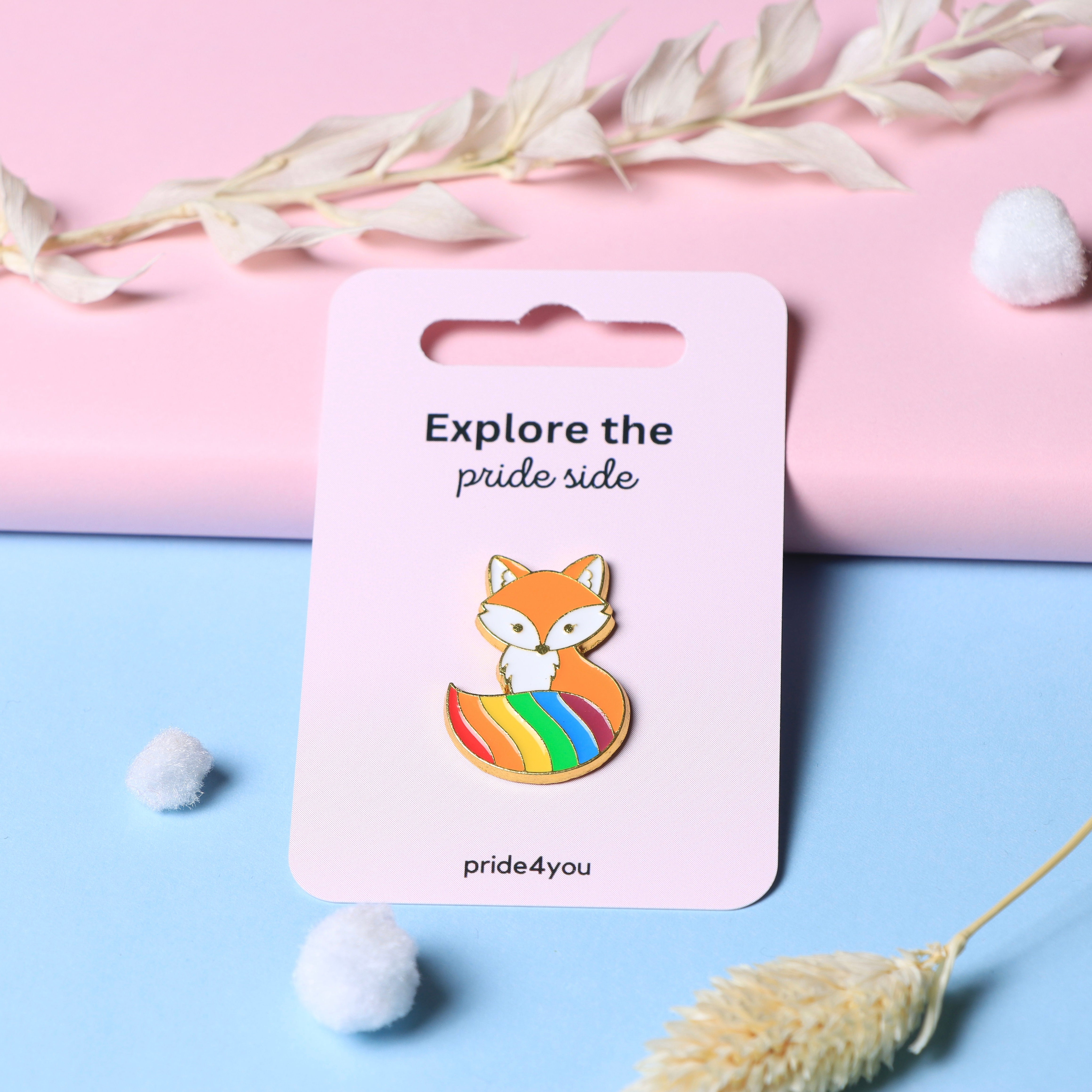 Regenbogen Fuchs Pin