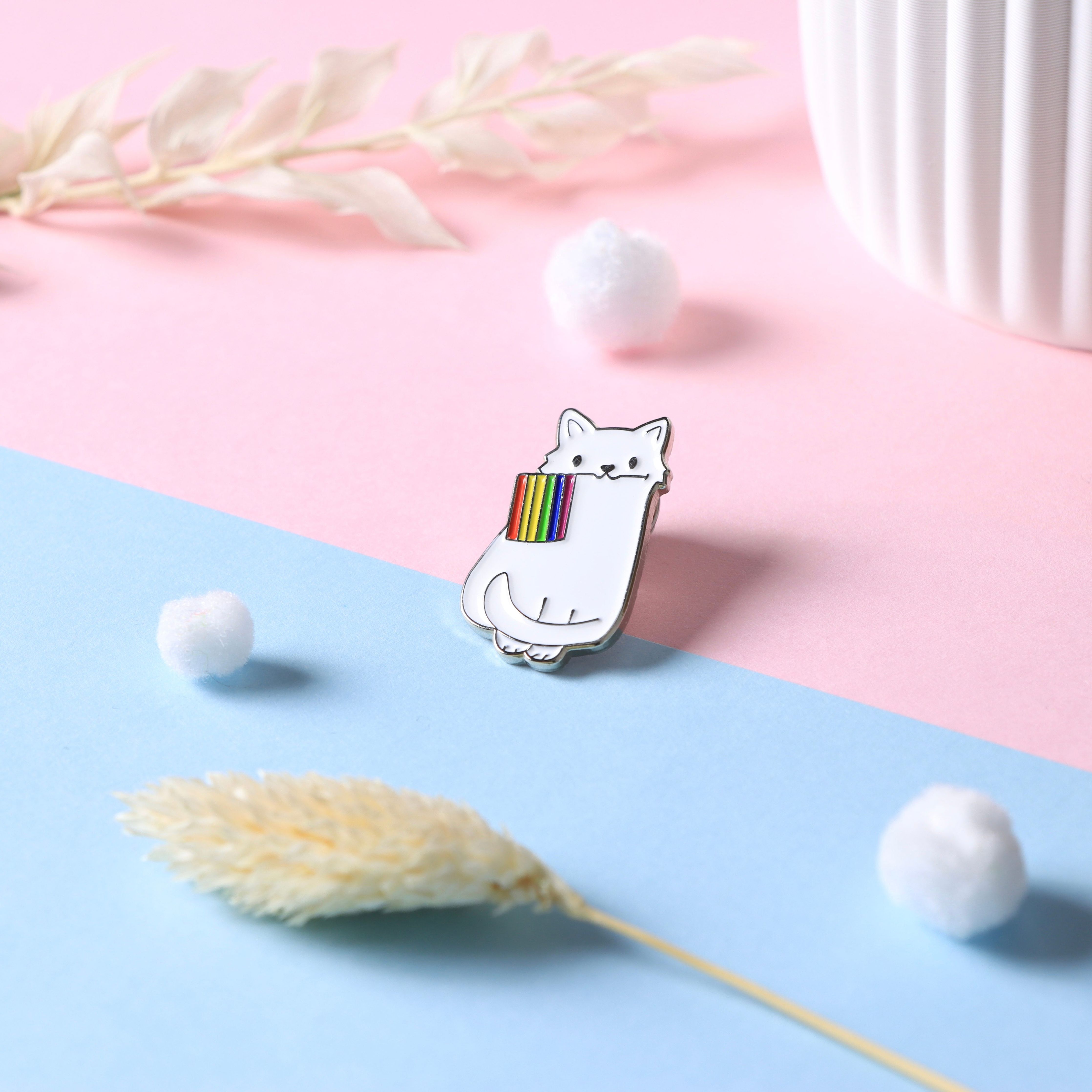 süßer Pride Fuchs Anstecker Pin | Edelstahl Emaille